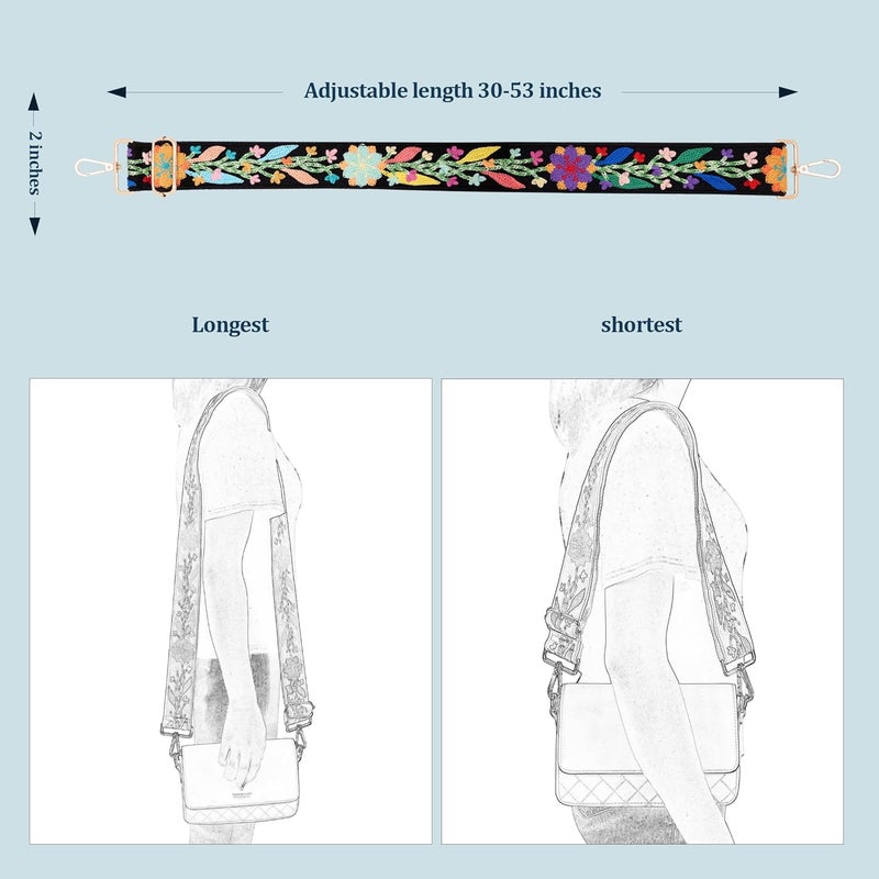 chushui Store Knit Purse Strap,Replacement Crossbody Wide Adjustable Shoulder Strap for Bag Handbag - Image 2